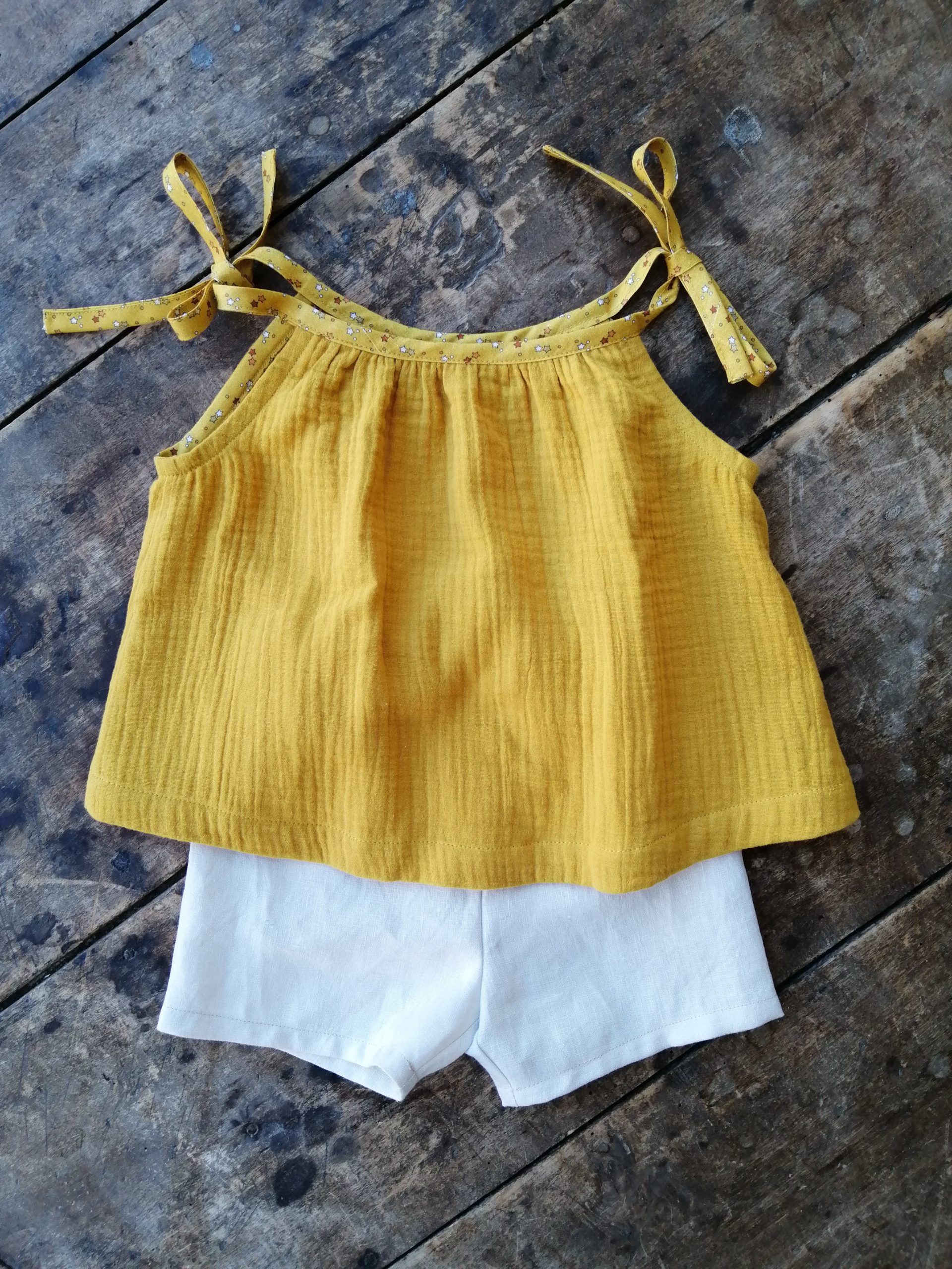 Ensemble Top Short Bebe Enfant France In La Place De Marche Made In France Eco Responsable